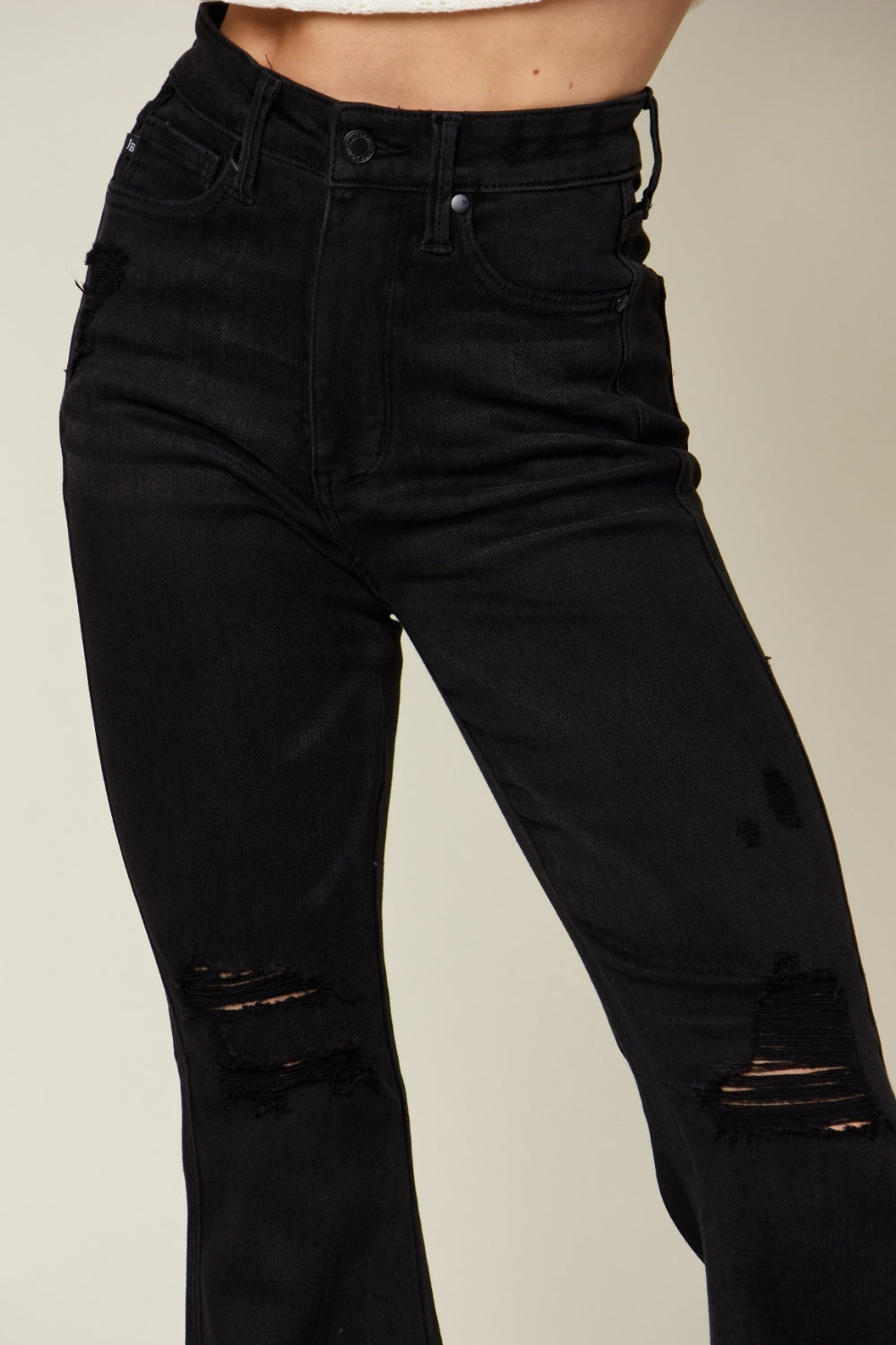 Hazel Blues® |  Judy Blue High Waist Distressed Flare Jeans