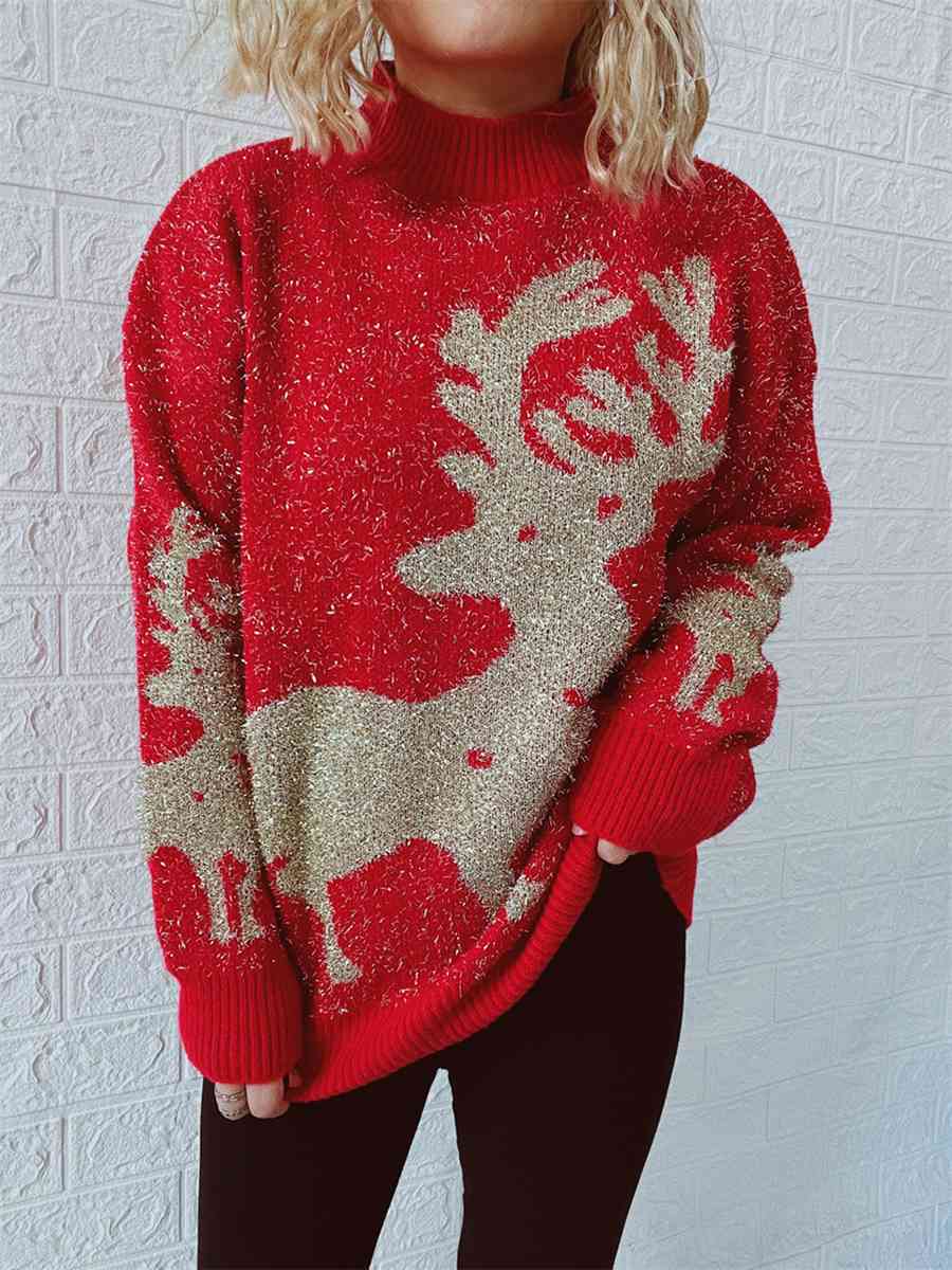 Hazel Blues® |  Christmas Element Round Neck Sweater