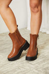 Hazel Blues® |  Forever Link Side Zip Platform Boots