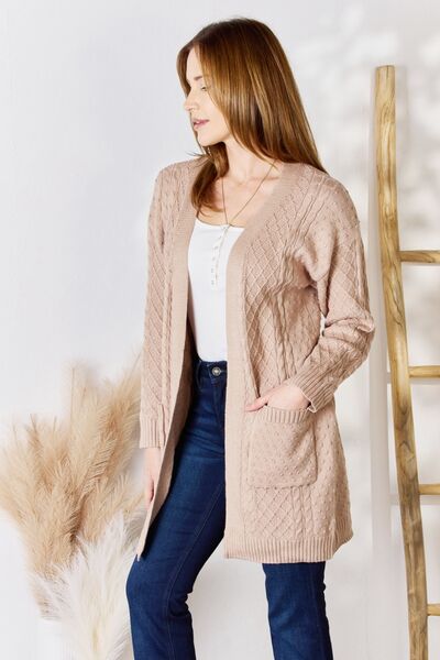 Hazel Blues® |  Hailey & Co Cable-Knit Pocketed Cardigan