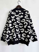 Hazel Blues® |  Leopard Button Front Cardigan with Pockets