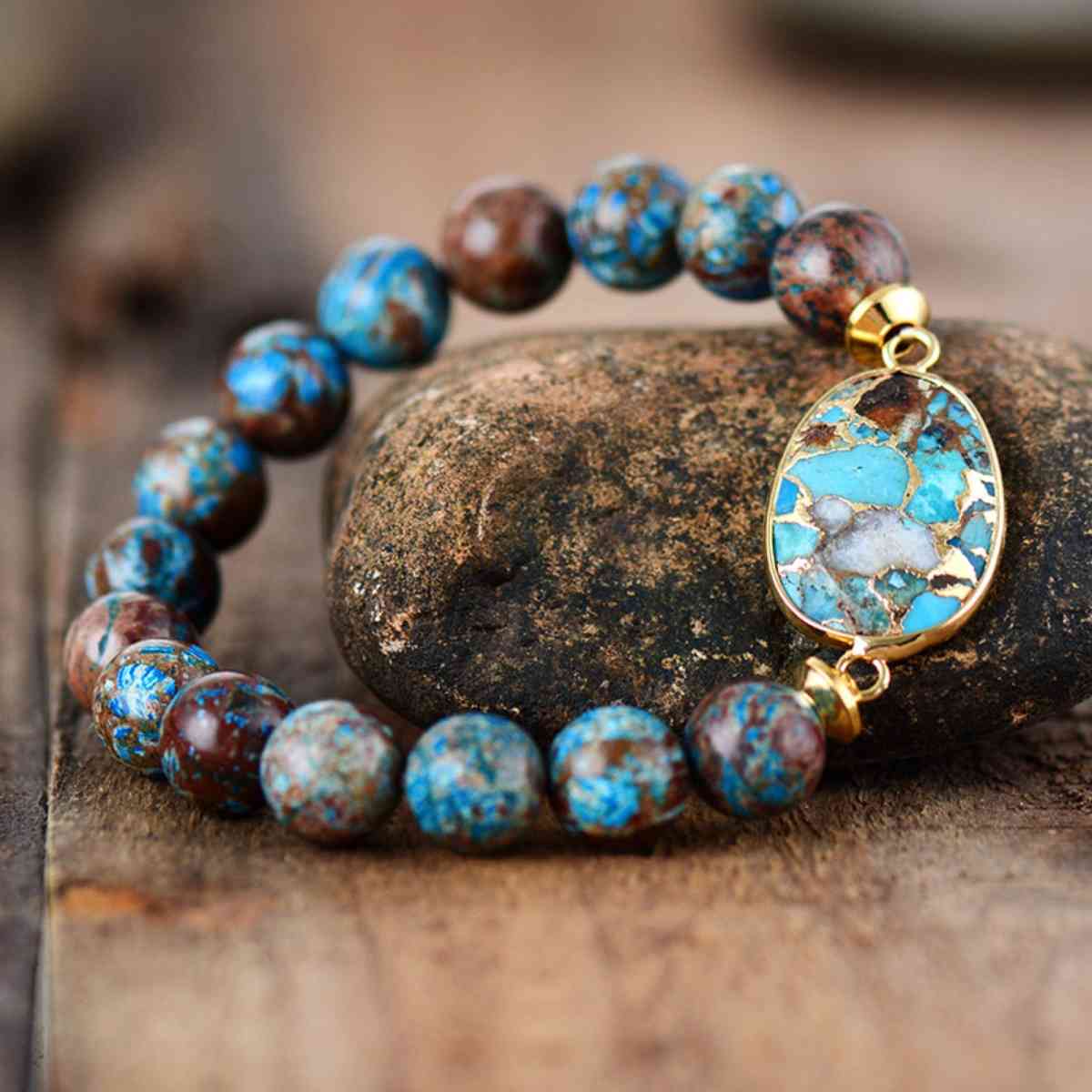 Hazel Blues® |  Natural Stone Beaded Bracelet