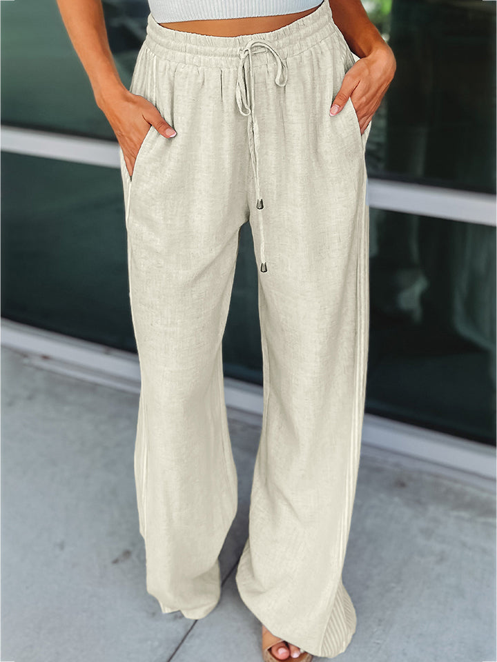 Hazel Blues® |  Drawstring Wide Leg Pants