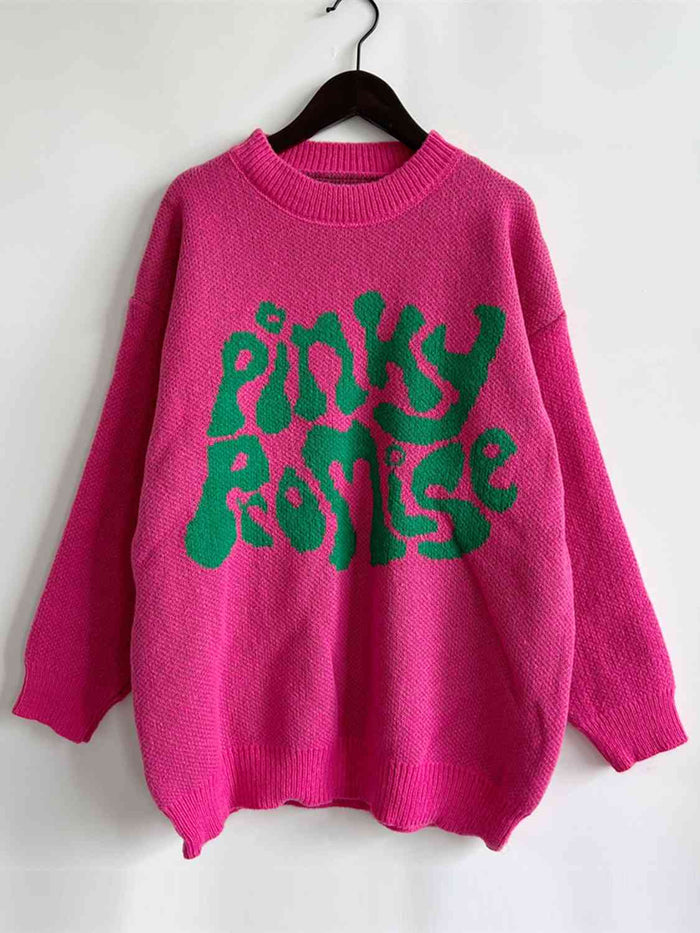 Hazel Blues® |  PINKY PROMISE Graphic Sweater