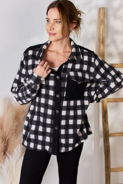 Hazel Blues® |  Hailey & Co Plaid Button Up Jacket