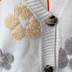 Hazel Blues® |  Floral V-Neck Button Up Cardigan with Pockets
