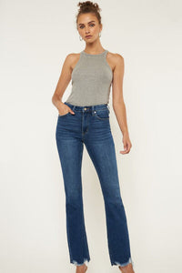 Hazel Blues® |  Kancan Cat's Whiskers Raw Hem Flare Jeans