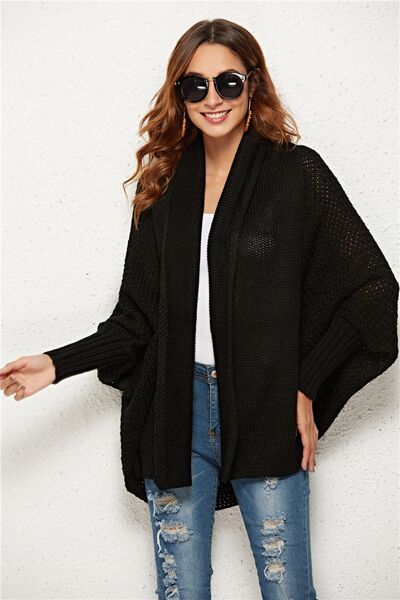 Hazel Blues® |  Open Front Batwing Sleeve Cardigan