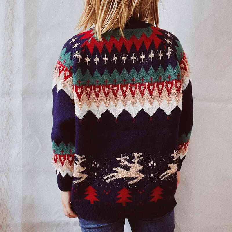 Hazel Blues® |  Christmas Element Long Sleeve Sweater