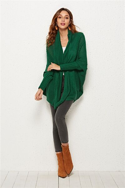 Hazel Blues® |  Open Front Batwing Sleeve Cardigan