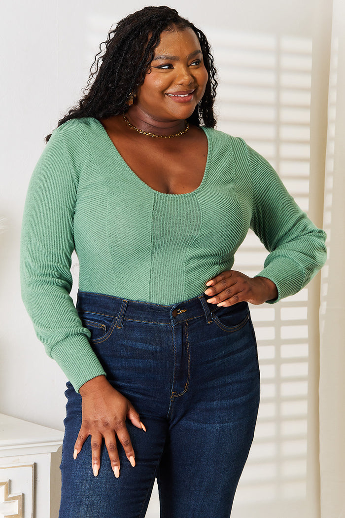 Hazel Blues® |  Basic Bae Scoop Neck Long Sleeve Top