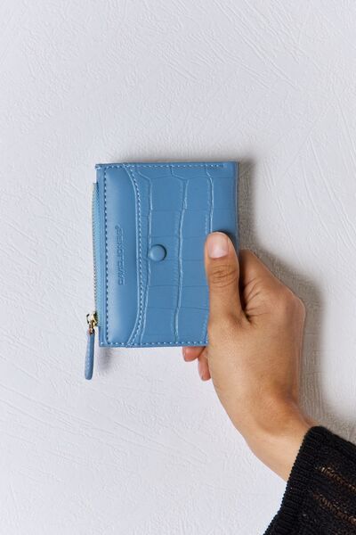 Hazel Blues® |  David Jones Texture PU Leather Mini Wallet