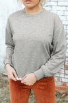 Hazel Blues® |  Round Neck Dropped Shoulder Sweatshirt