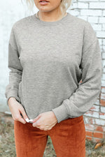 Hazel Blues® |  Round Neck Dropped Shoulder Sweatshirt