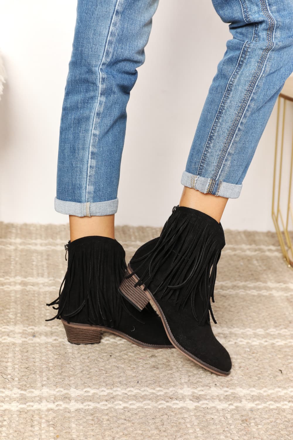 Hazel Blues Legend Women s Fringe Cowboy Western Ankle Boots