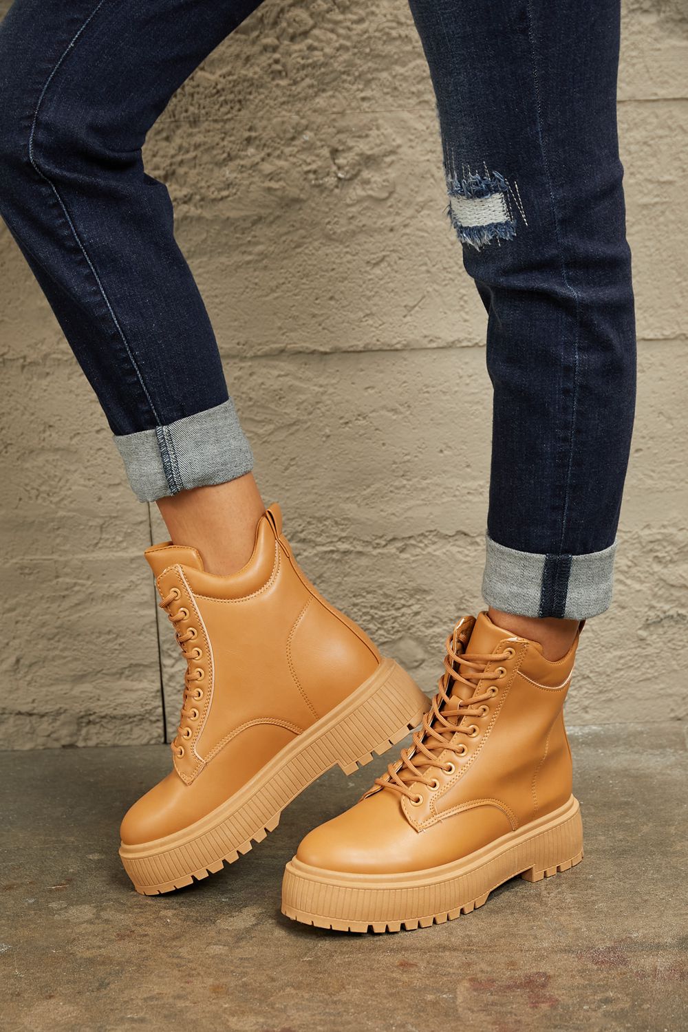 Hazel Blues® |  East Lion Corp Platform Combat Boots