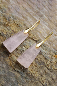 Hazel Blues® |  Handmade Geometrical Shape Natural Stone Dangle Earrings