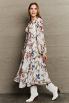 Hazel Blues® |  OneTheLand Good Day Chiffon Floral Midi Dress
