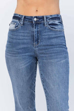 Hazel Blues® |  Judy Blue High Waist Straight Leg Jeans with Wide Cuff