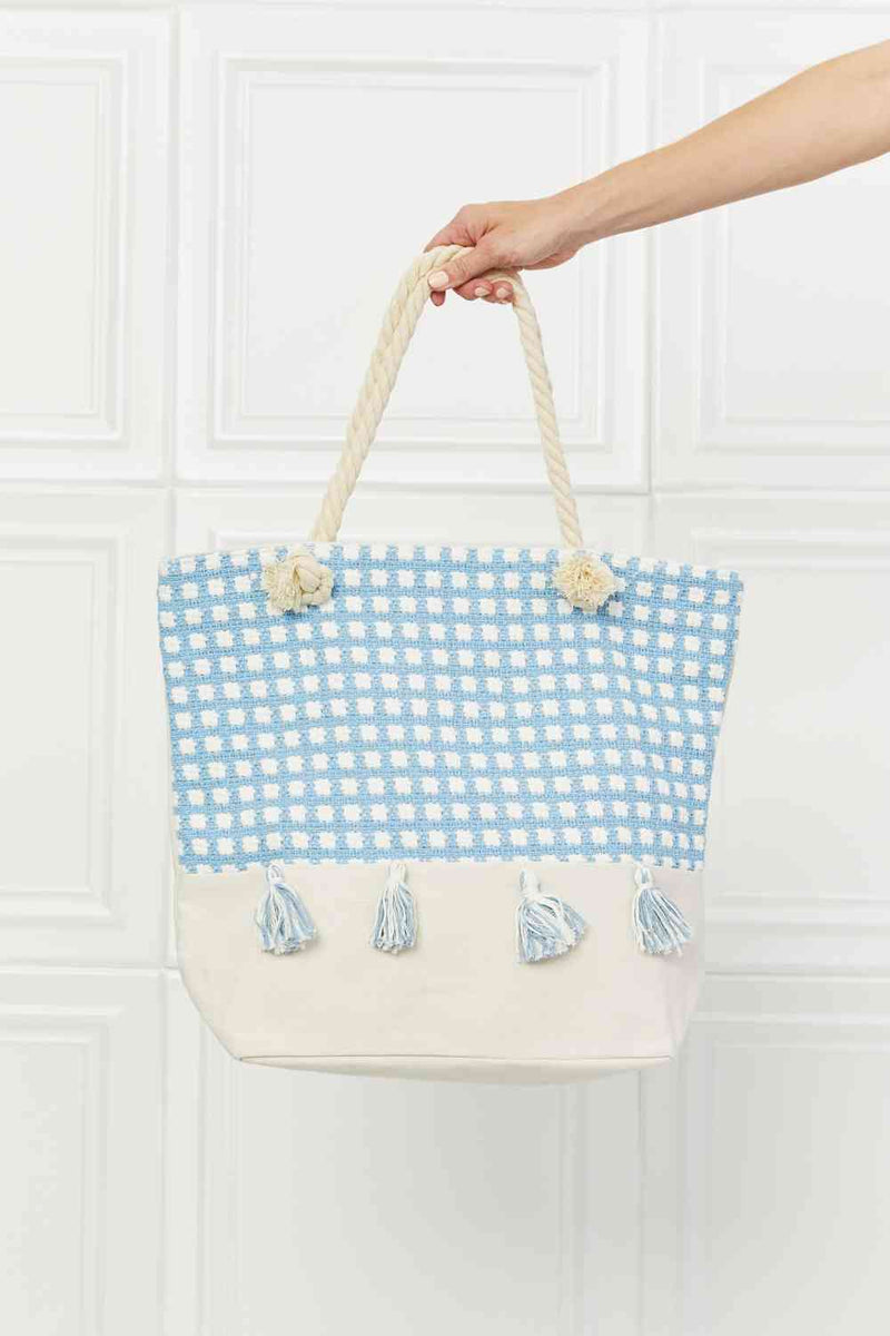 Hazel Blues® |  Justin Taylor Picnic Date Tassel Tote Bag