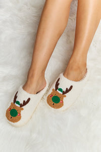 Hazel Blues® |  Melody Rudolph Print Plush Slide Slippers