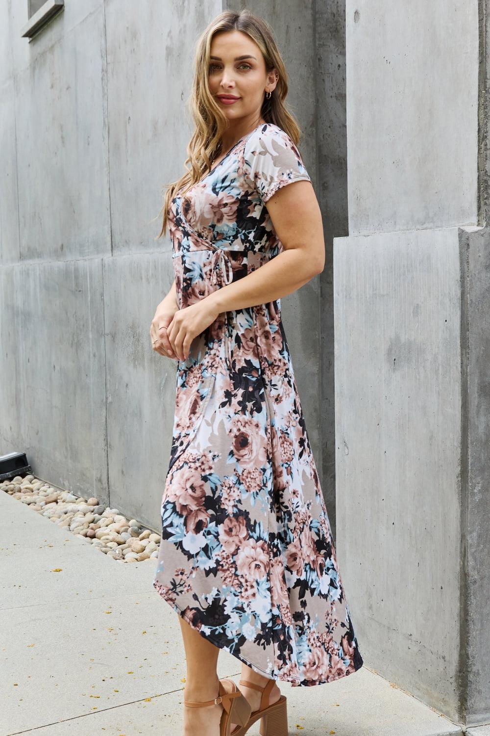 Hazel Blues® | Heimish Give Me Roses Floral Maxi Wrap Dress - Hazel Blues®