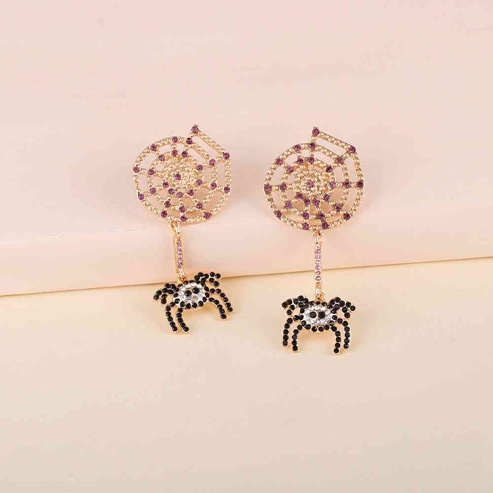 Hazel Blues® |  Spider Rhinestone Alloy Earrings