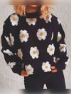 Hazel Blues® |  Flower Round Neck Long Sleeve Sweater