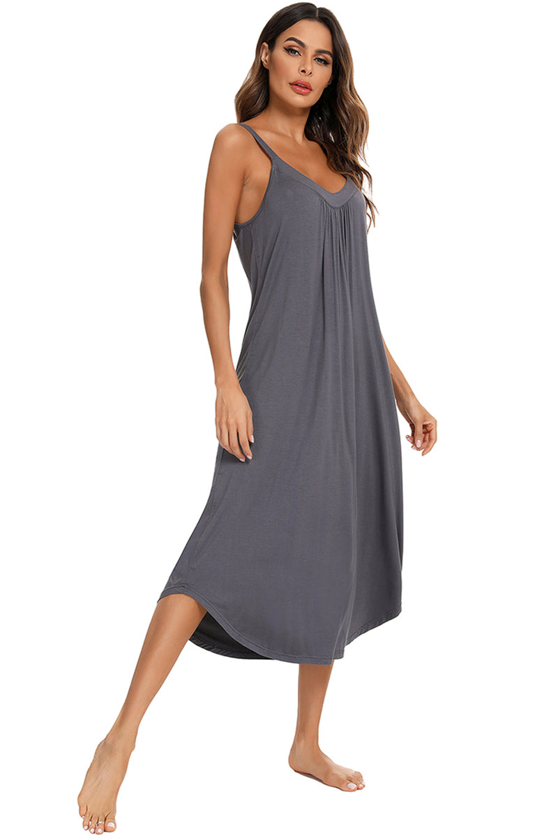 Hazel Blues® |  V-Neck Midi Lounge Dress