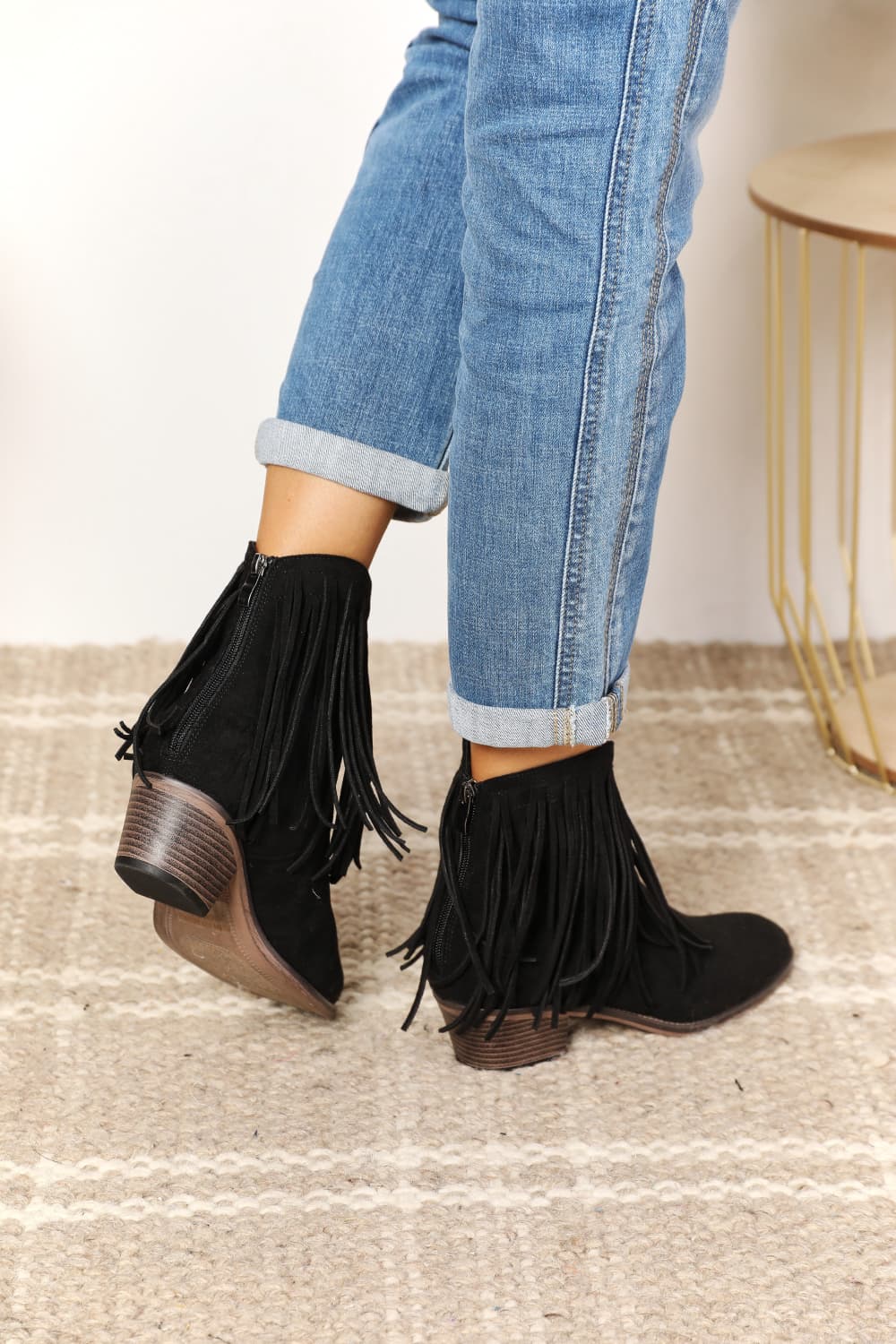 Hazel Blues Legend Women s Fringe Cowboy Western Ankle Boots