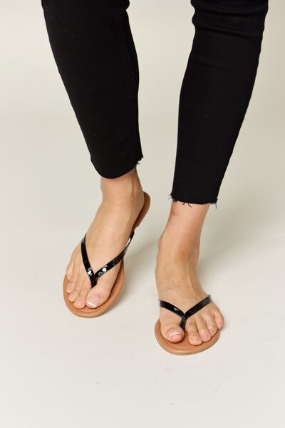 Hazel Blues® |  WILD DIVA PU Leather Open Toe Sandals