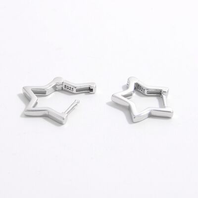 Hazel Blues® |  925 Sterling Silver Inlaid Zircon Star Earrings