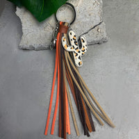 Hazel Blues® |  Cactus Keychain with Tassel