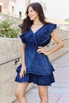Hazel Blues® | The Right Track Short Flutter Sleeve Mini Dress - Hazel Blues®