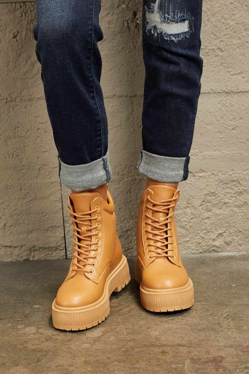 Hazel Blues® |  East Lion Corp Platform Combat Boots