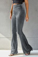 Hazel Blues® |  Ribbed High Waist Flare Pants