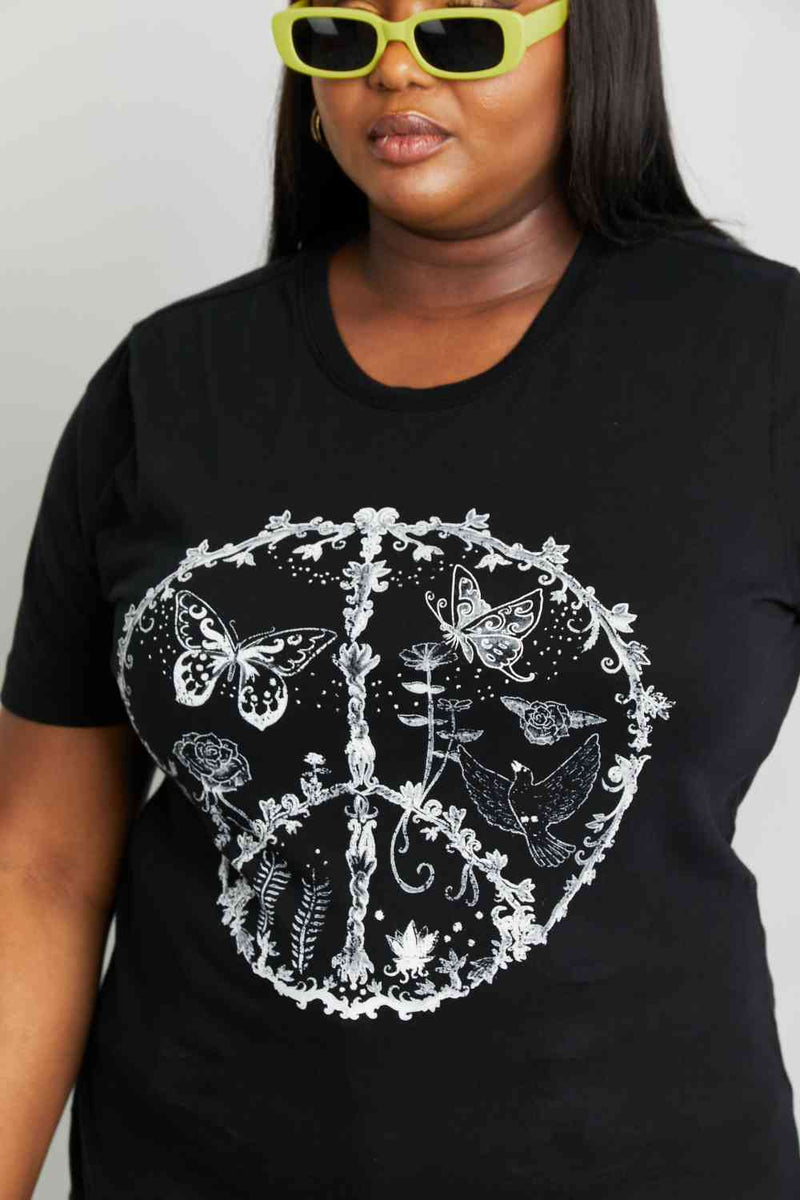 Hazel Blues® |  mineB Butterfly Graphic Tee Shirt