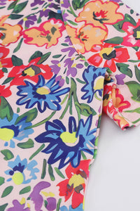 Hazel Blues® |  Floral Round Neck Short Sleeve Dress