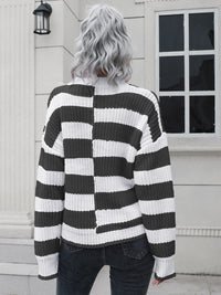 Hazel Blues® |  Two-Tone Dropped Shoulder Sweater