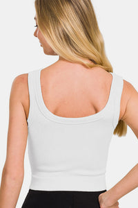 Hazel Blues® |  Zenana Ribbed Round Neck Cropped Tank