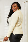 Hazel Blues® |  Heimish Long Sleeve Turtleneck Sweater with Side Slit