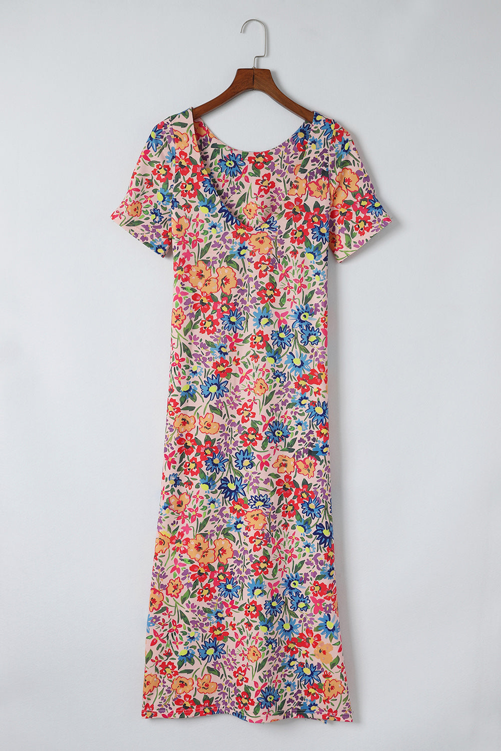 Hazel Blues® |  Floral Round Neck Short Sleeve Dress