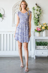Hazel Blues® |  Reborn J Floral Ruffle Trim Smocked Mini Dress