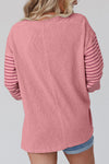 Hazel Blues® |  Striped Round Neck Long Sleeve T-Shirt