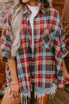 Hazel Blues® |  Plaid Pocketed Button Up Shirt