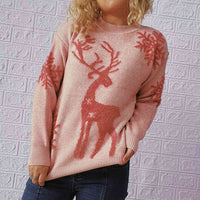 Hazel Blues® |  Reindeer and Snowflake Pattern Sweater