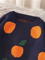 Hazel Blues® |  Printed Round Neck Drop Shoulder Sweater
