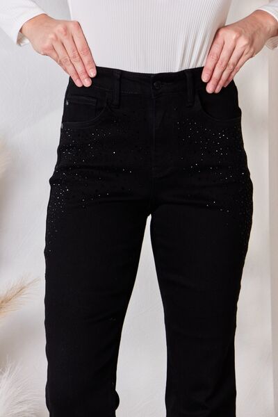 Hazel Blues® |  Judy Blue Rhinestone Embellished Slim Jeans