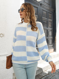 Hazel Blues® |  Two-Tone Dropped Shoulder Sweater