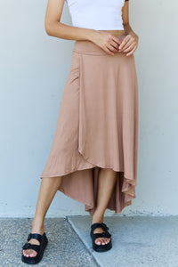 Hazel Blues® |  Ninexis First Choice High Waisted Flare Maxi Skirt in Camel